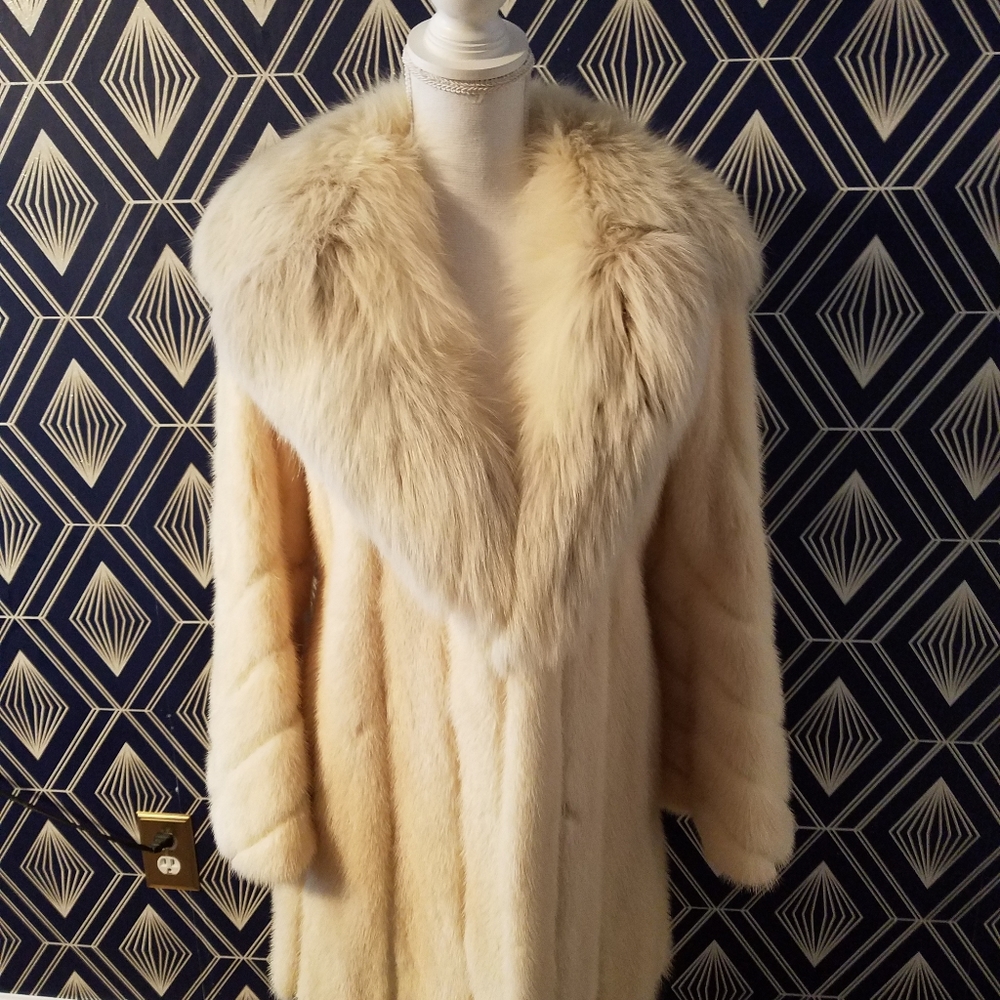 White Fur Coat - Real Fur! Custom 50's